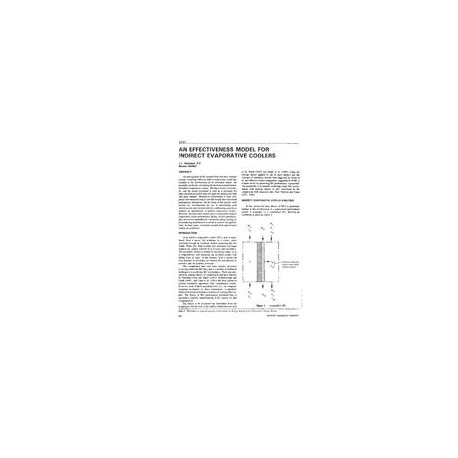 3731 -- An Effectiveness Model for Indirect Evaporative Coolers